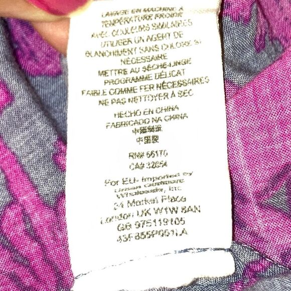 FREE PEOPLE Sheila High Rise Flowy Floral Culotte Fuschia Pink Shorts Womens 12 - Picture 14 of 16